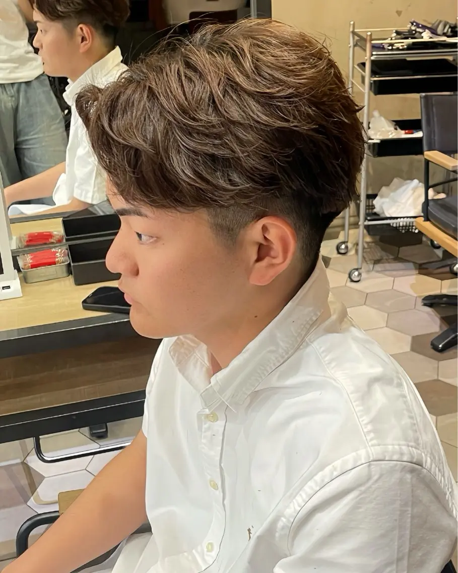 パーマ メンズ カット パーマ 大人男子の メンズパーマのヘアスタイル