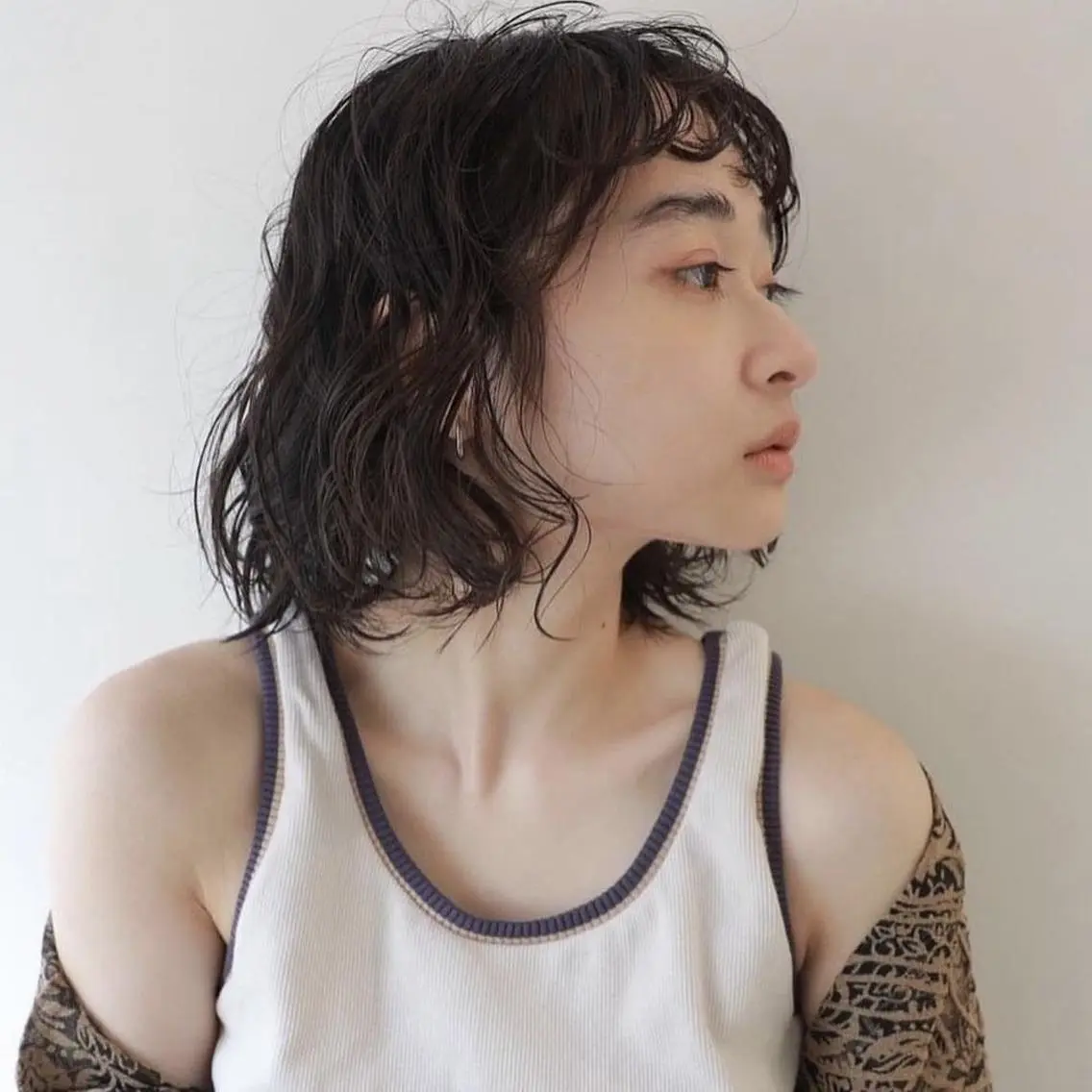 ミディアム パーマ Ravo 西村 優花のヘアスタイル