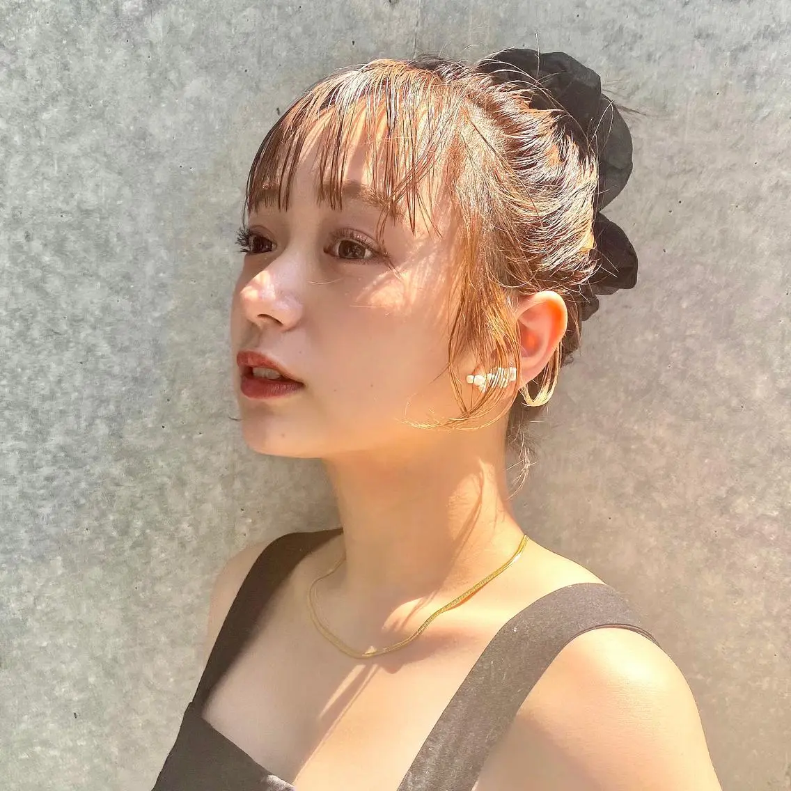 ミディアム カラー ヘアアレンジ 銀座メンズ専門🖤 叶奈々のヘアスタイル