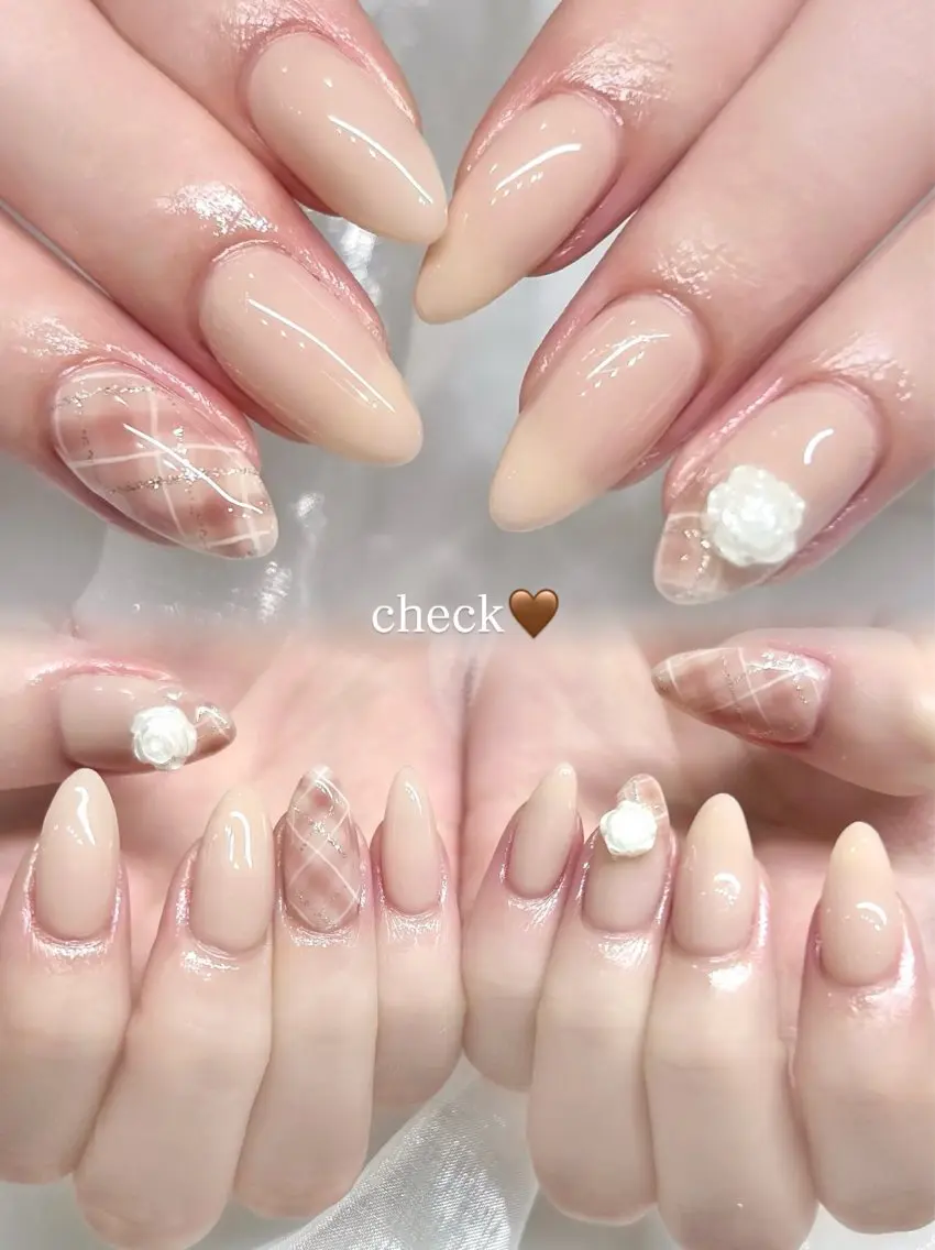 ネイル ブラウン ジェルネイル ワンカラーネイル パラジェル シンプルネイル ハンドネイル 🎀チーク/ちゅるん 🫧chisa🎀のネイルデザイン