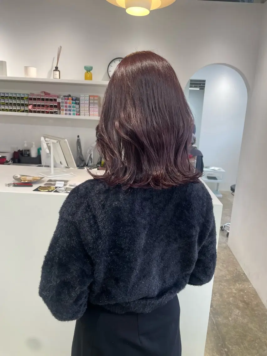 ミディアム カラー ヘアカラー トリートメント 𝘚𝘶𝘻𝘶 𓂃𓈒𓏸のヘアスタイル
