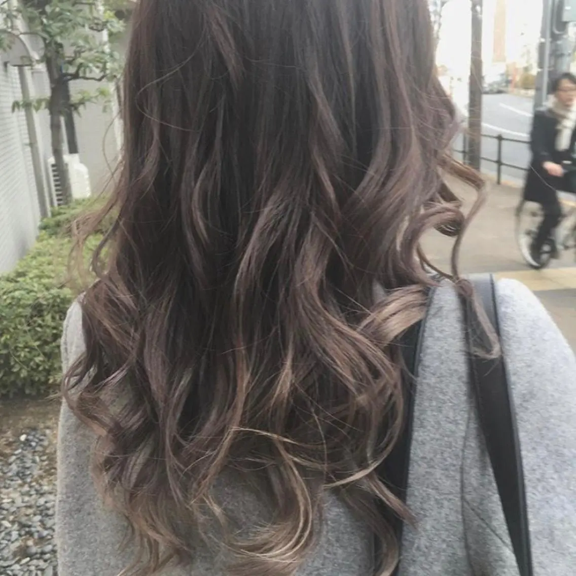 セミロング カラー パーマ Produce 橋本店のヘアスタイル