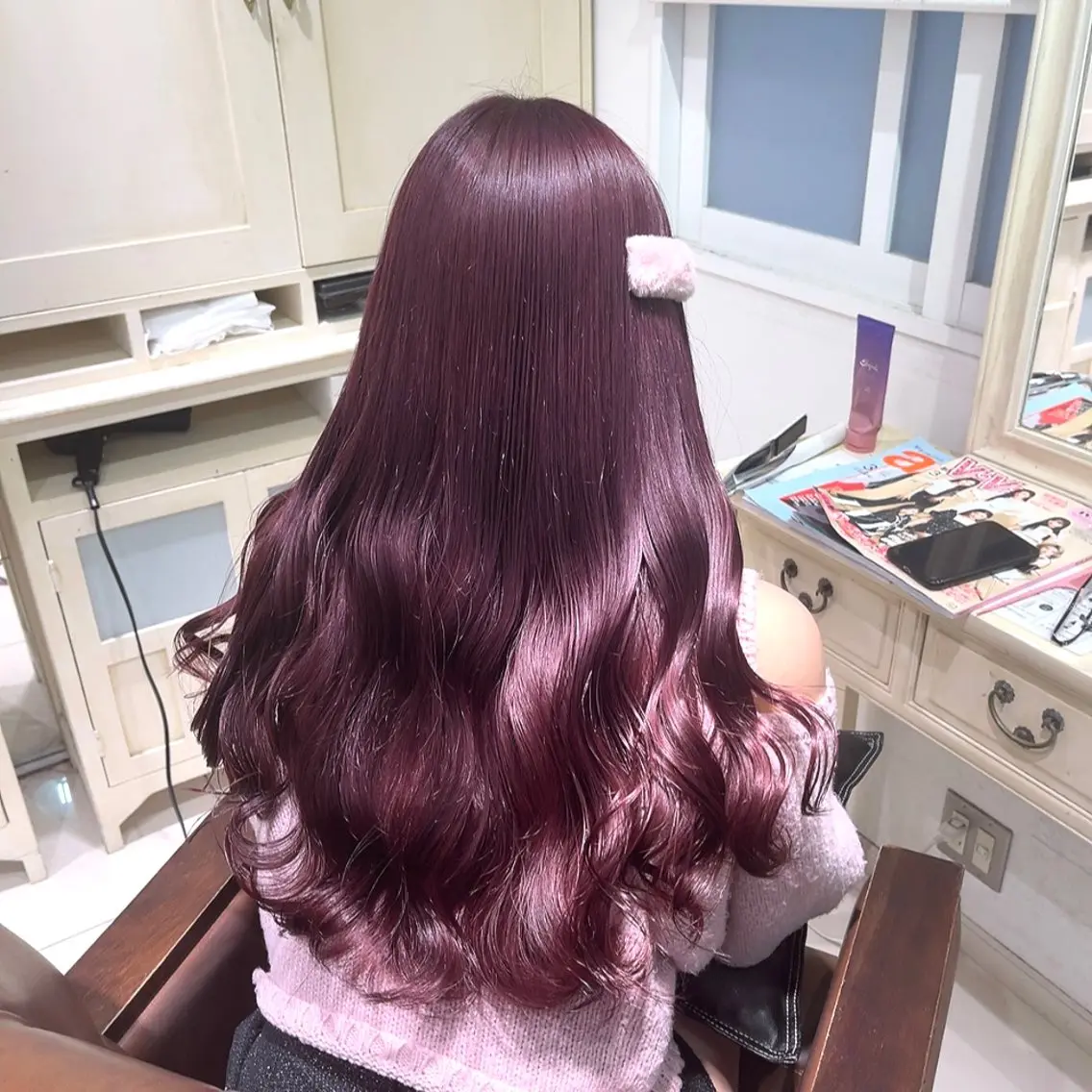 ロング カラー ブリーチ ラベンダーカラー ピンクカラー ピンクラベンダー ‎Lby home 🪽mikuのヘアスタイル
