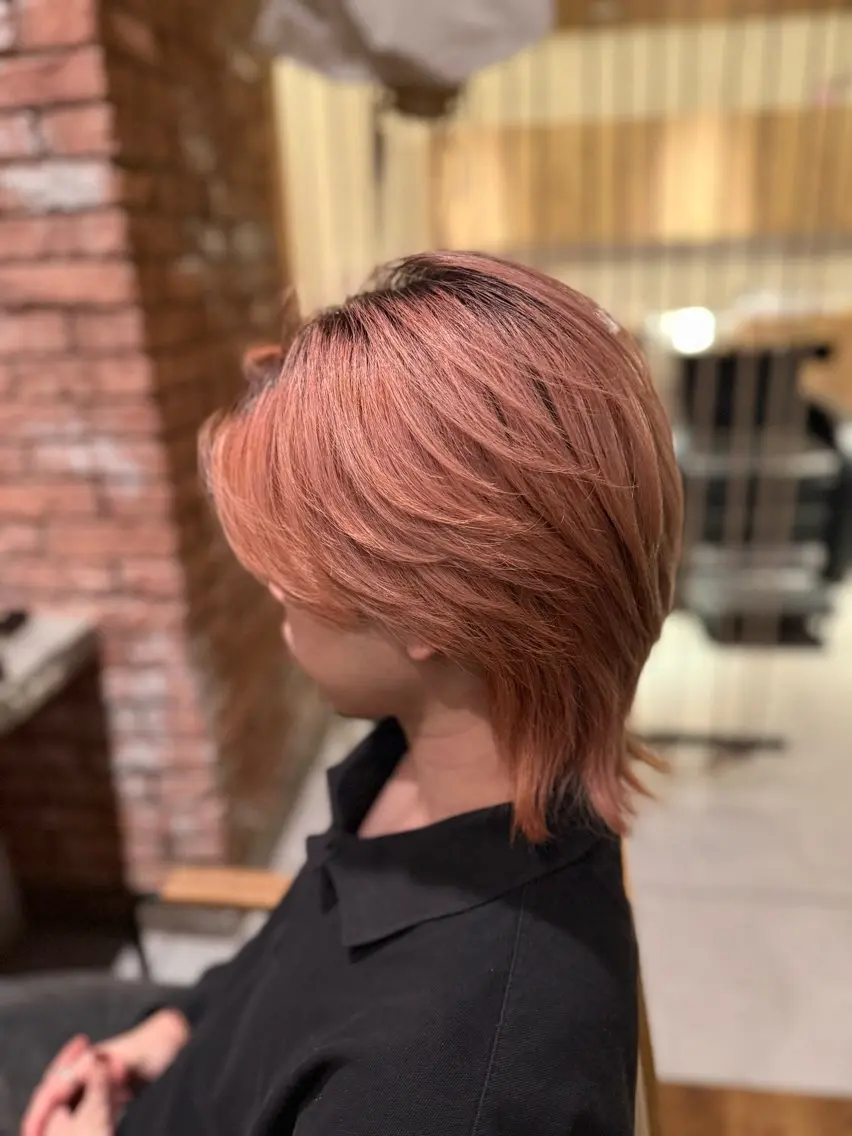 メンズ メンズウルフカット ウルフカット カット 梅田 夢七のヘアスタイル