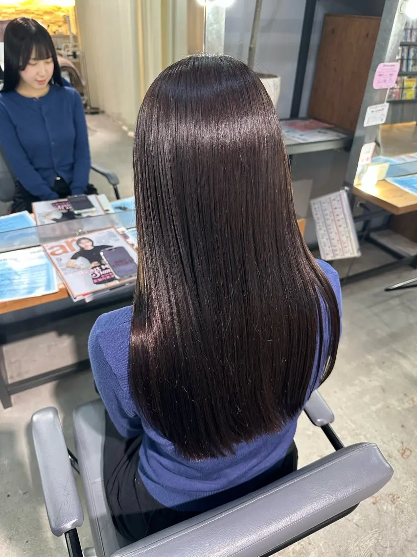 ロング 髪質改善 カット 縮毛矯正 溜一太／似合わせ/ メンズカットのヘアスタイル