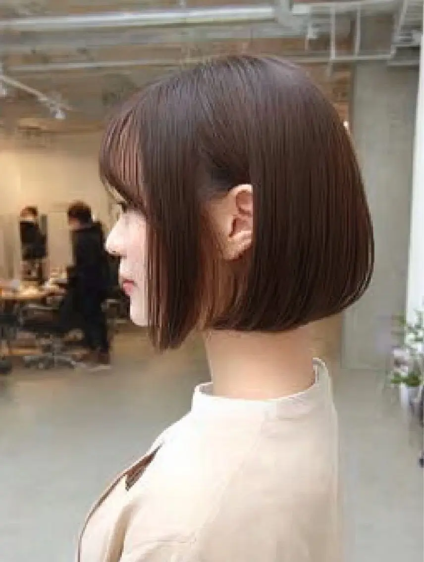 ショート 縮毛矯正 絶対綺麗な暖色カラー 🎯あります✨増渕✨のヘアスタイル