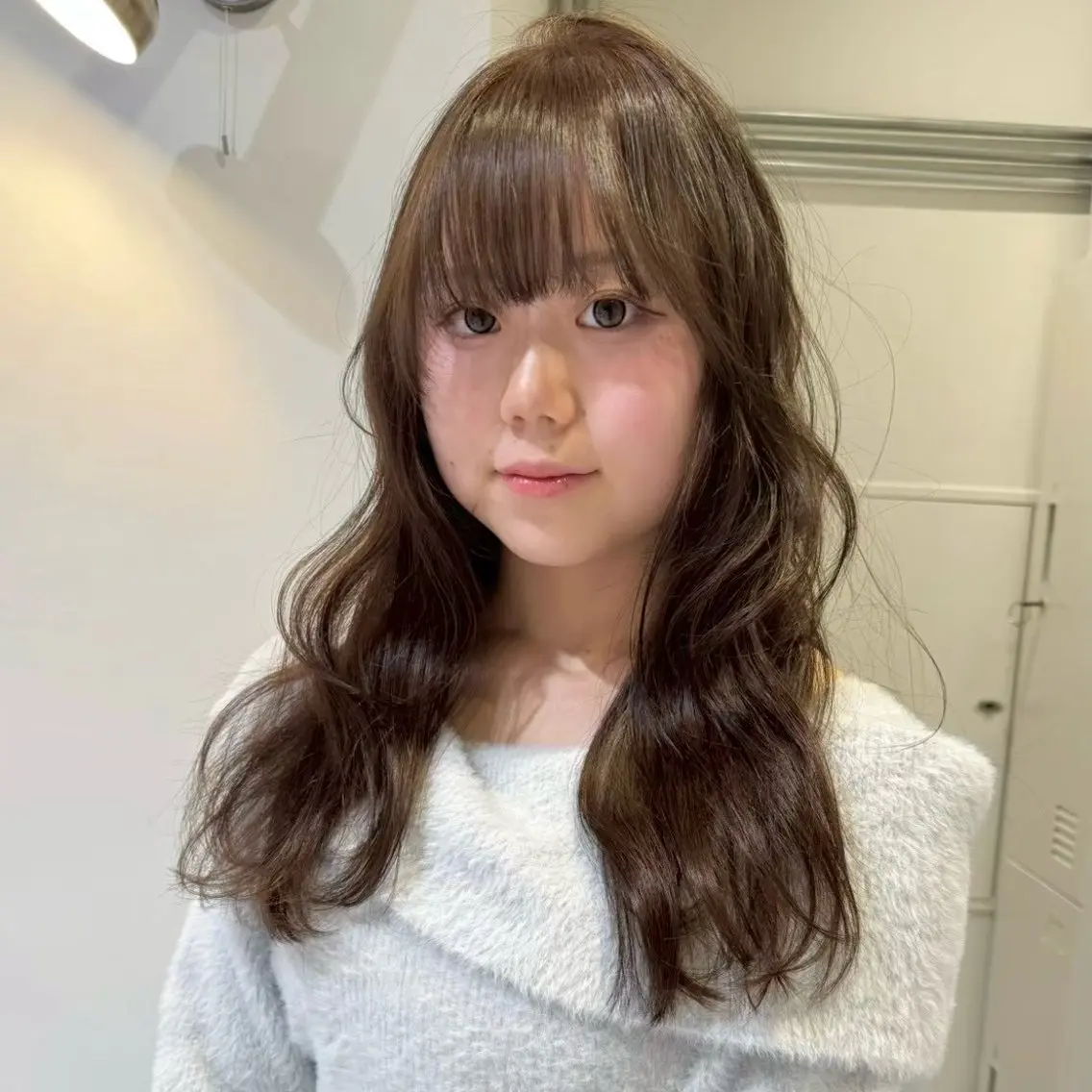 ロング ヘアカラー ミント/ベージュ/ ダブルカラーRIOのヘアスタイル