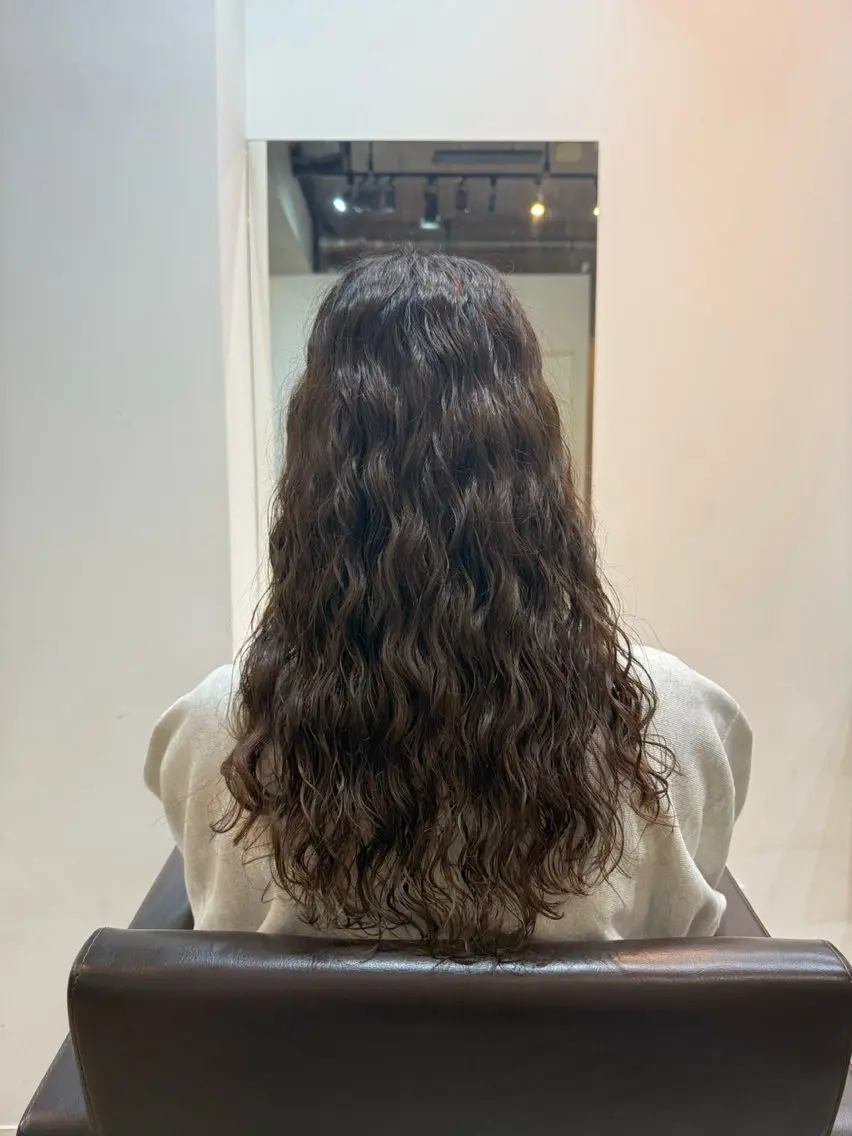 ロング 🌿朝5分でお洒落 パーマスタイル🌿のヘアスタイル