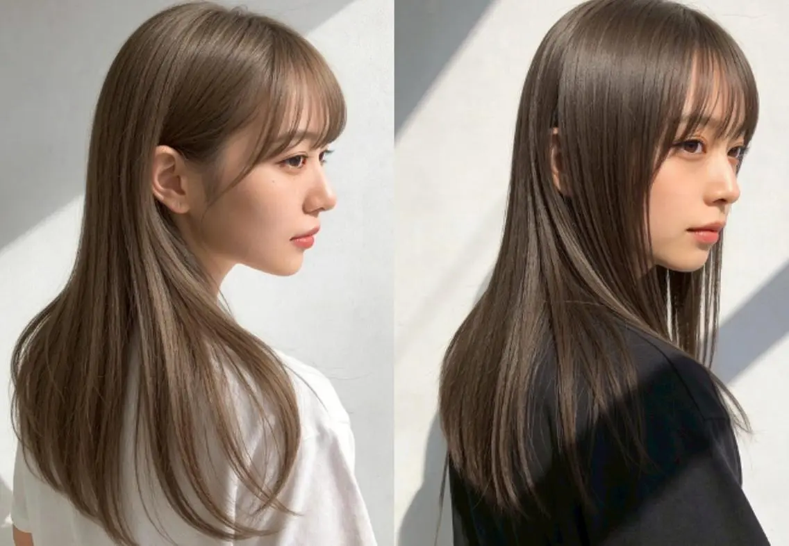 セミロング カット ヘアカラー トリートメント VALLET博多駅 髪質改善&縮毛矯正のヘアスタイル