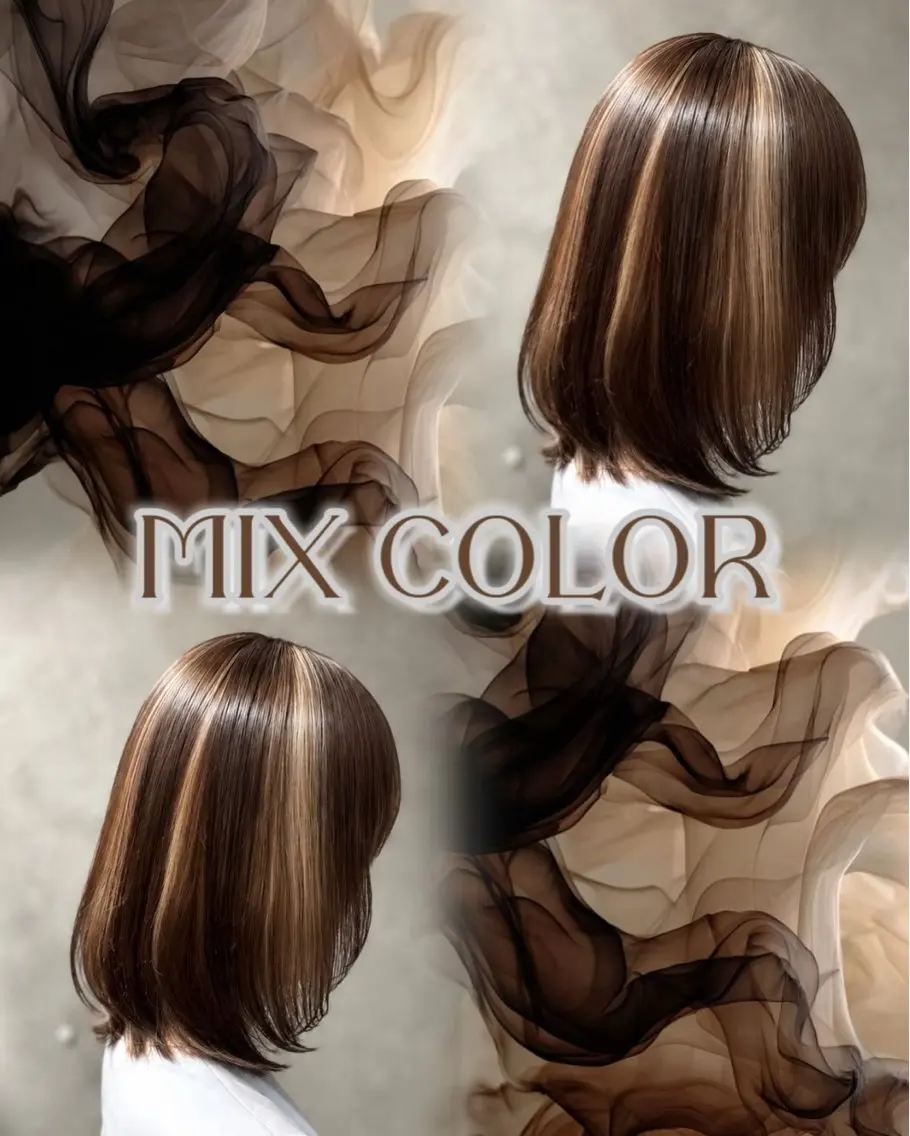 ミディアム カット ヘアカラー 暖色/透明感カラー 髪質改善SOMAのヘアスタイル