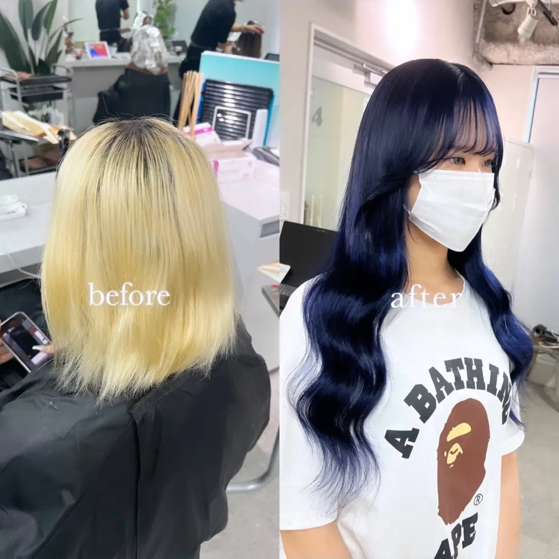 ロング カラー プルエクステ ベージュカラー ブラウンカラー エクステ nailist mana𖤐´-のネイルデザイン