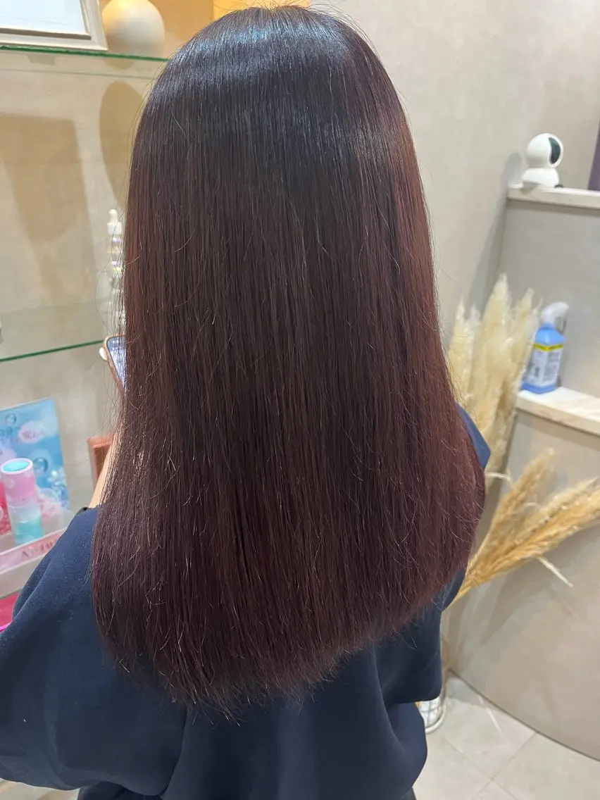 セミロング カラー ラベンダーカラー ラベンダーピンク ピンクカラー るな/透明感カラー/ 髪質改善/ワンホンのヘアスタイル