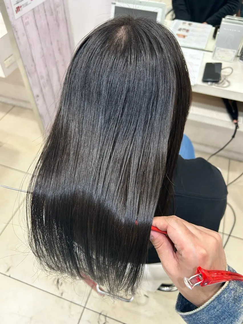 セミロング カット ヘアカラー トリートメント 【髪質改善カラー】 瀧田嵐士🇰🇷のヘアスタイル