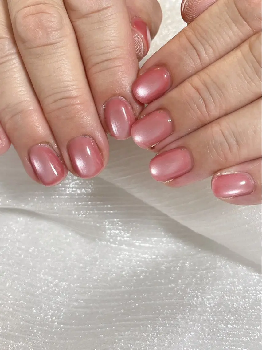 ネイル オーロラネイル ブルー フットネイル フレンチネイル ジェルネイル kiki nail たまプラーザのネイルデザイン