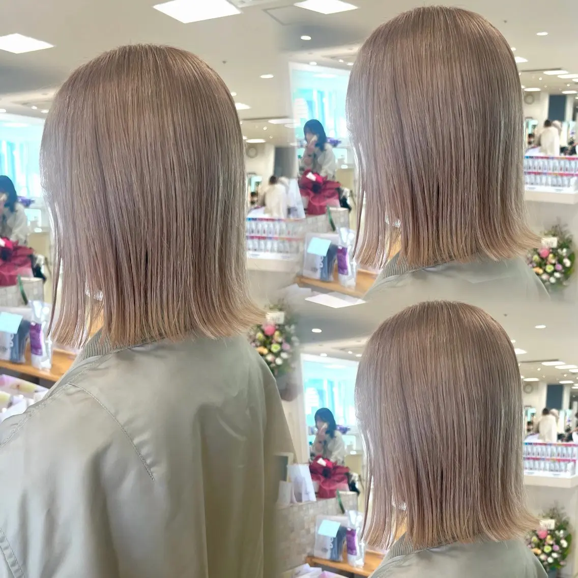 ミディアム カラー カット ヘアカラー トリートメント 暖色/ブリーチカラー 🎀 M i k uのヘアスタイル