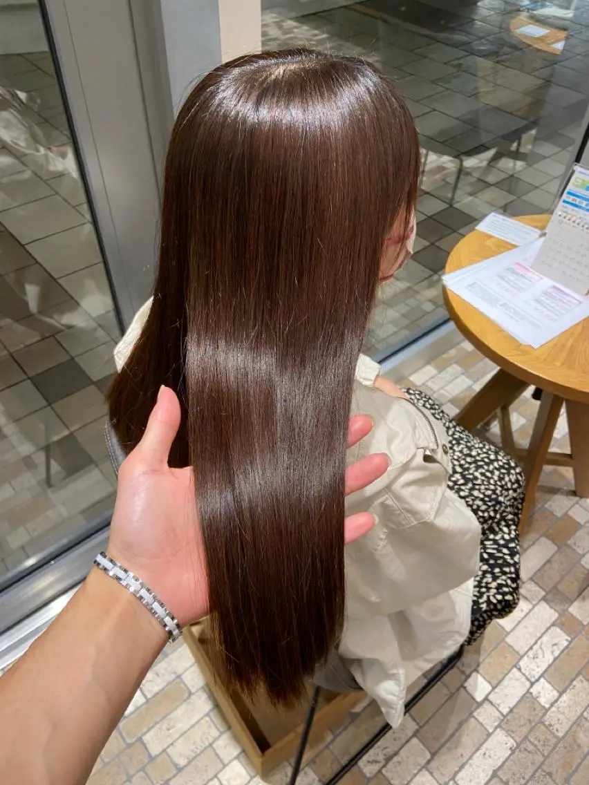 カット+髪質改善カラー🫧(超うるつや髪質改善カラー✨️)+TRの写真