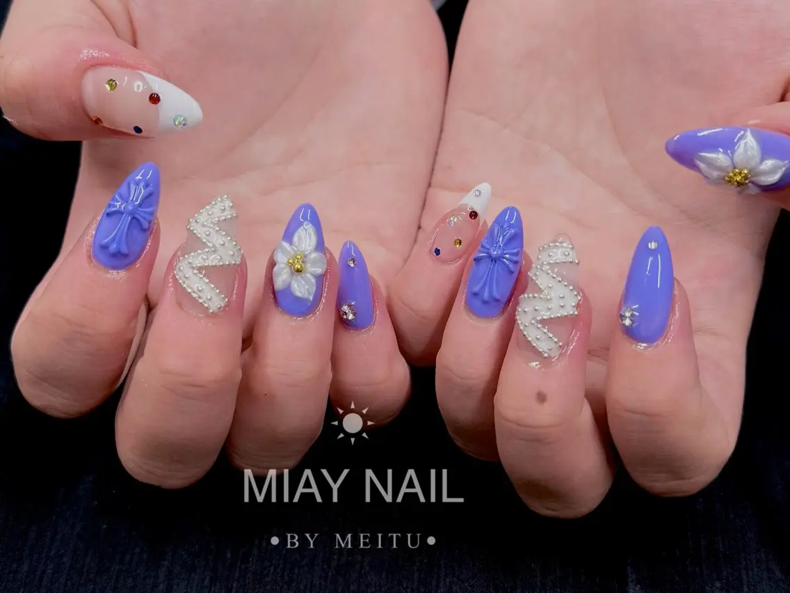 ネイル ハンドネイル 💜MIYA NAIL鶴見店のネイルデザイン