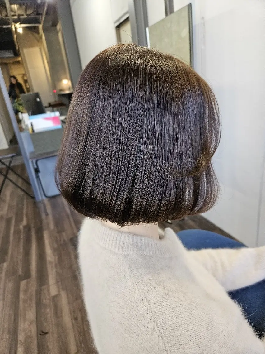 ショート ワンレンボブ ボブ カット トリートメント terra✂️川嶋 大輔のヘアスタイル