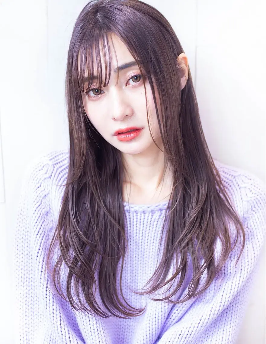 ロング カラー ヘアカラー トリートメント 長尾 桃佳のヘアスタイル