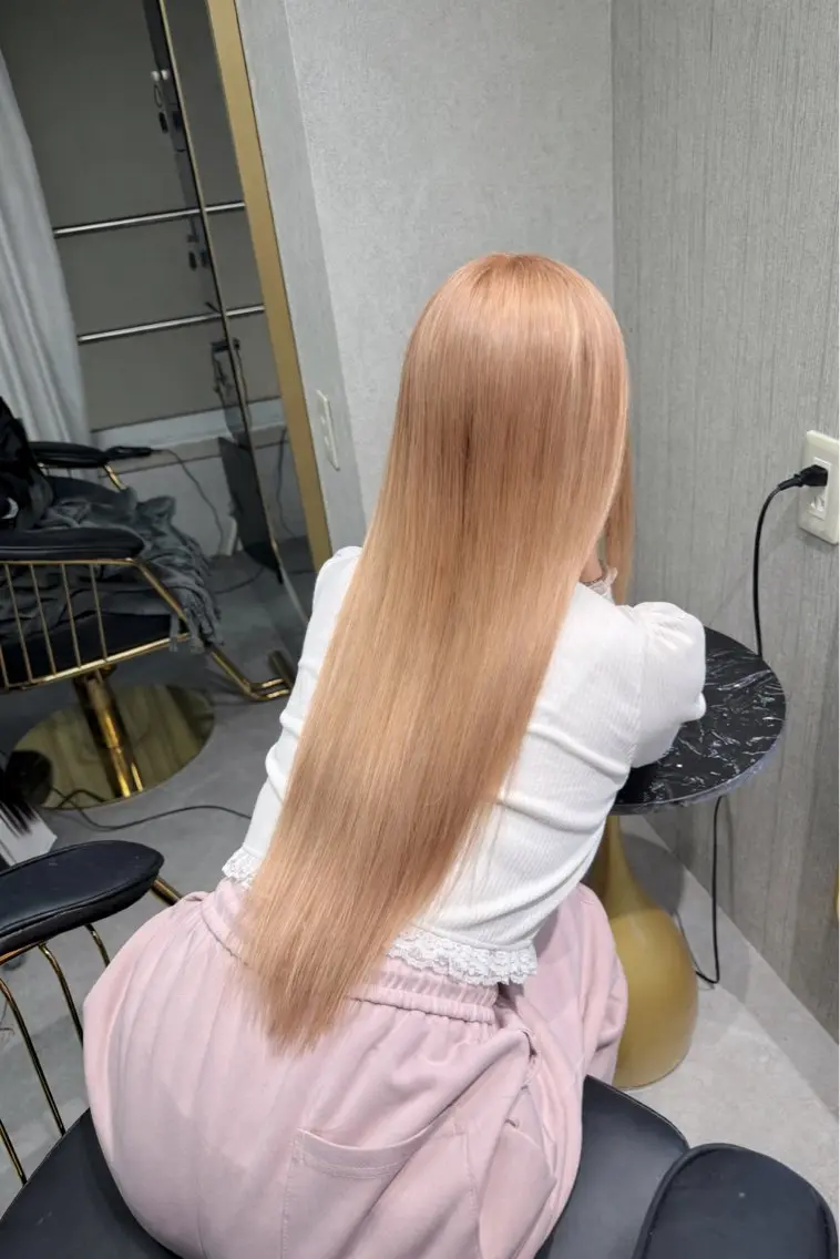 ロング カラー ヘアカラー トリートメント エクステ 🐺新宿manabu プルエクステのヘアスタイル