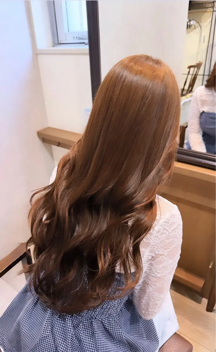 ロング カラー 透明感カラー 金森 夢愛菜のヘアスタイル