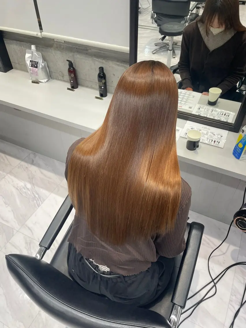 ロング 縮毛矯正 トリートメント 武内 風馬のヘアスタイル
