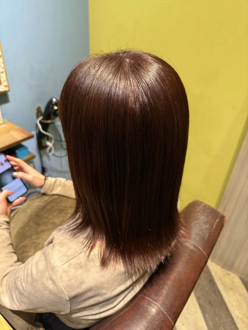 ミディアム カラー ヘアカラー echelle 🐈⬛瑠菜のヘアスタイル