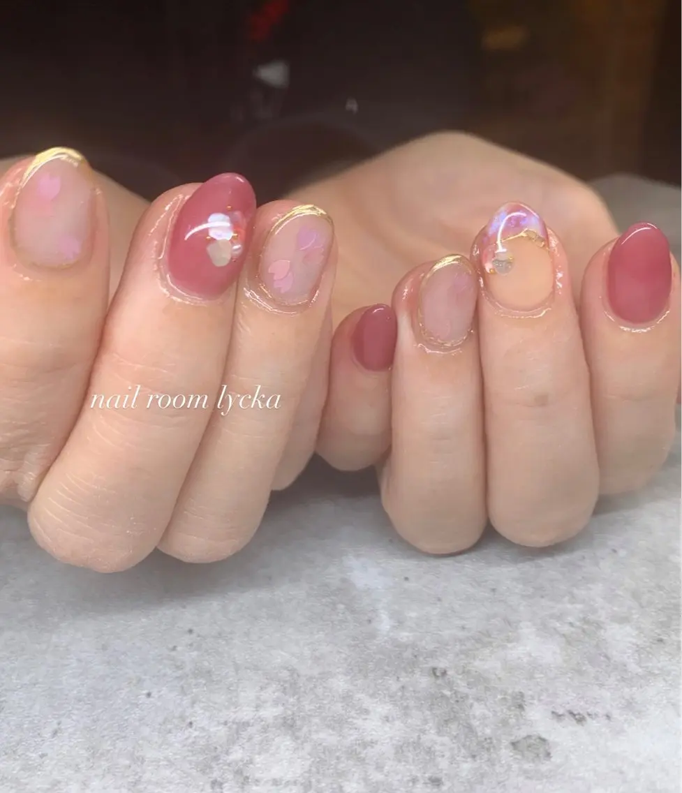 ネイル ネイルルームリッカ 𝐦𝐚𝐲𝐮のネイルデザイン