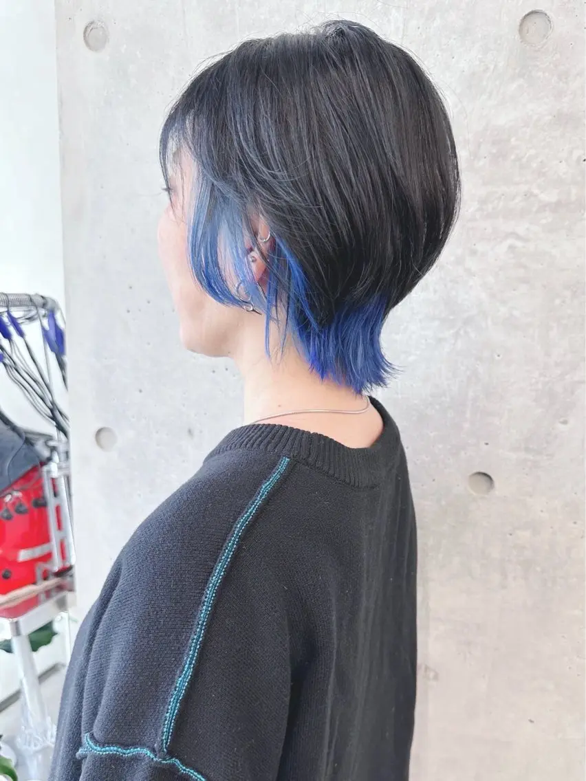 ショート カラー カット ヘアカラー トリートメント ボブ/ゆるふわ ボブパーマ/とういのヘアスタイル
