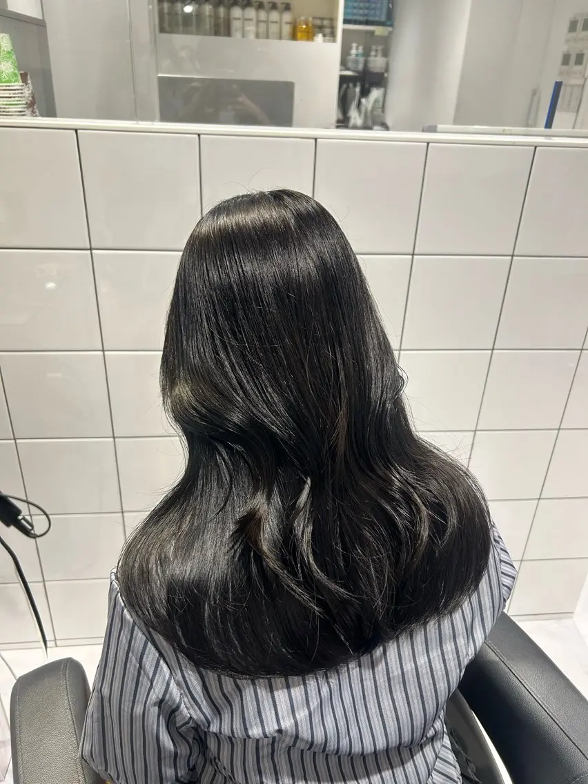 ロング カラー ヘアカラー トリートメント 表参道/透明感カラー /暗髪/ジュキヤのヘアスタイル