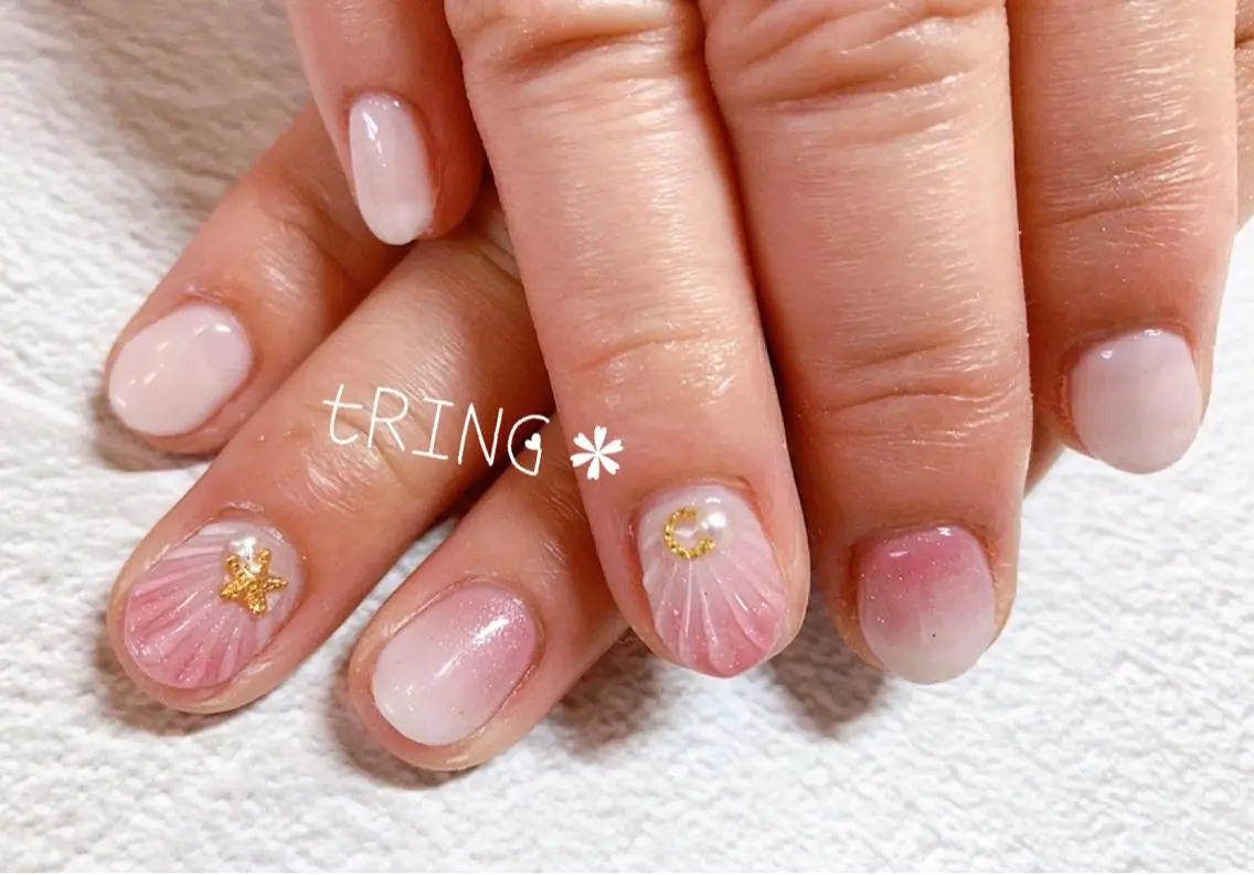 ネイル ハンドネイル tRING* しいの木台のネイルデザイン