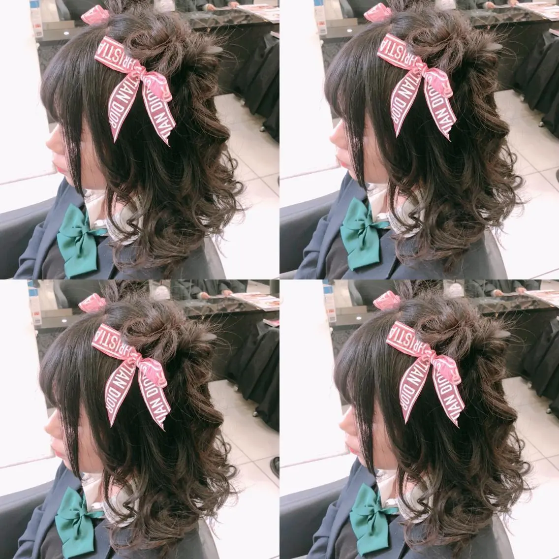 ミディアム ヘアアレンジ お団子ヘア ヘアセット 🌷MAYU 🌷のヘアスタイル