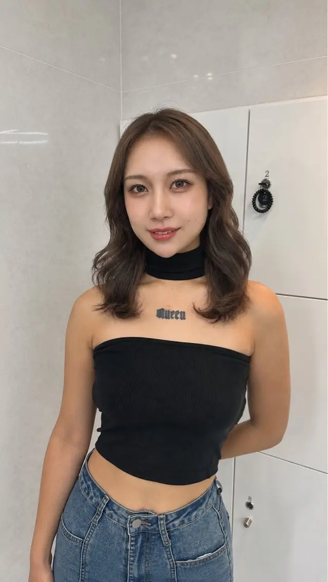 ミディアム カット ヘアカラー 【ALEAP】 coconaのヘアスタイル