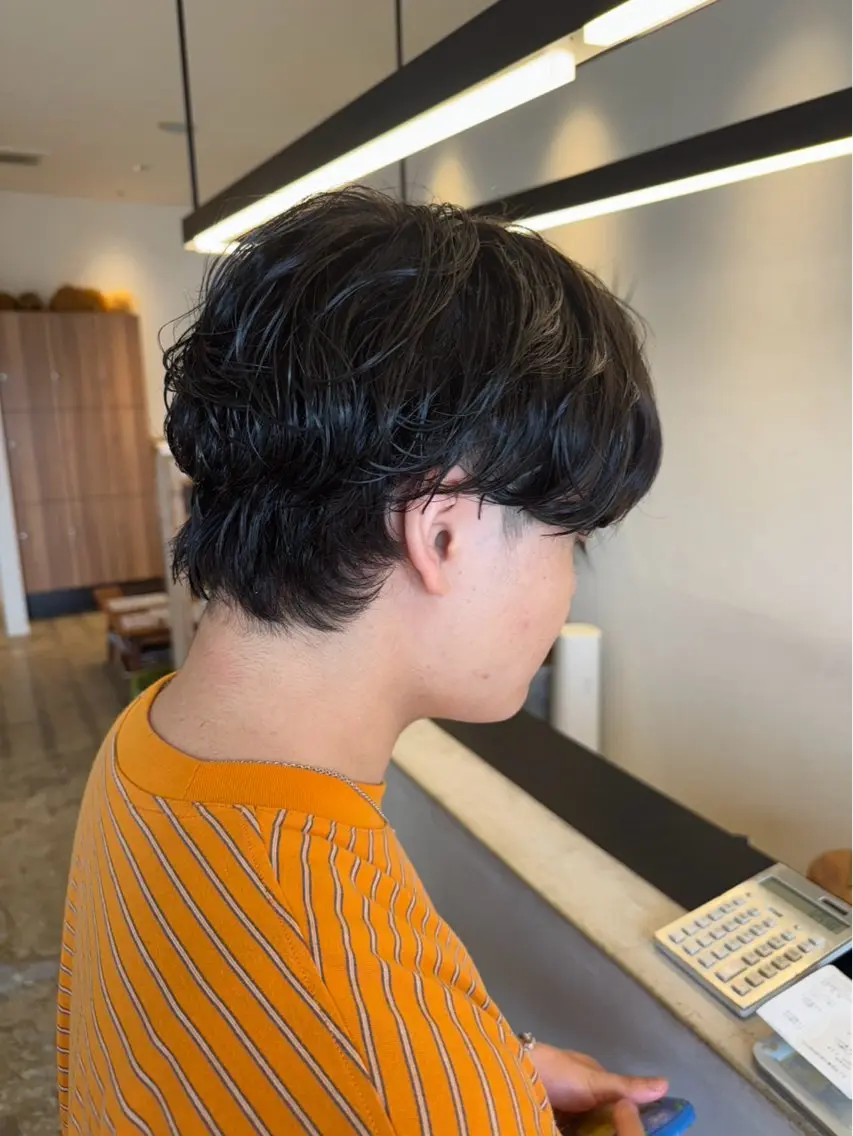 パーマ メンズ パーマ 坂下 かのんのヘアスタイル