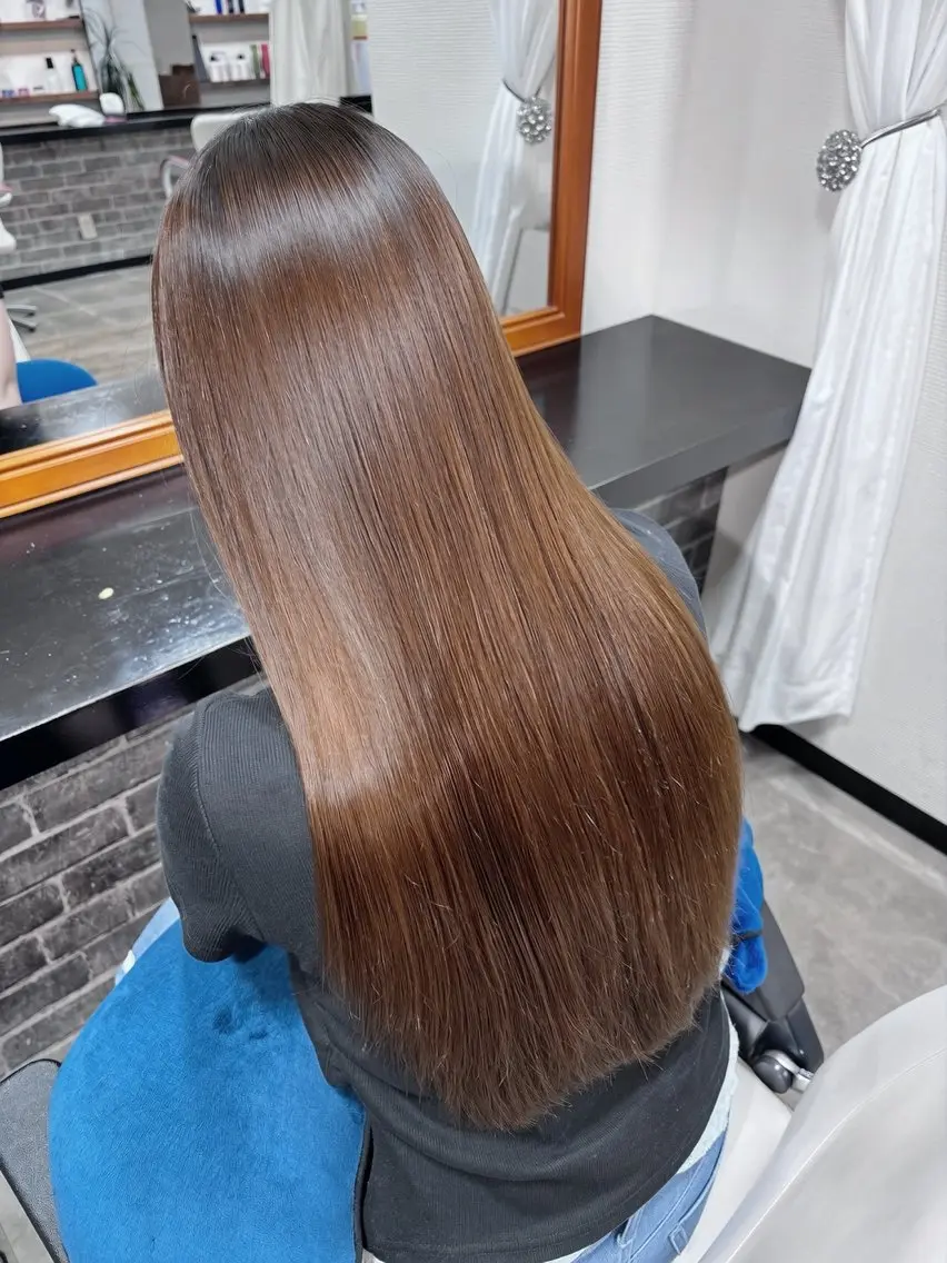 ロング 髪質改善 縮毛矯正 縮毛矯正 メンズカットモデル 募集🫧Hina🫧のヘアスタイル
