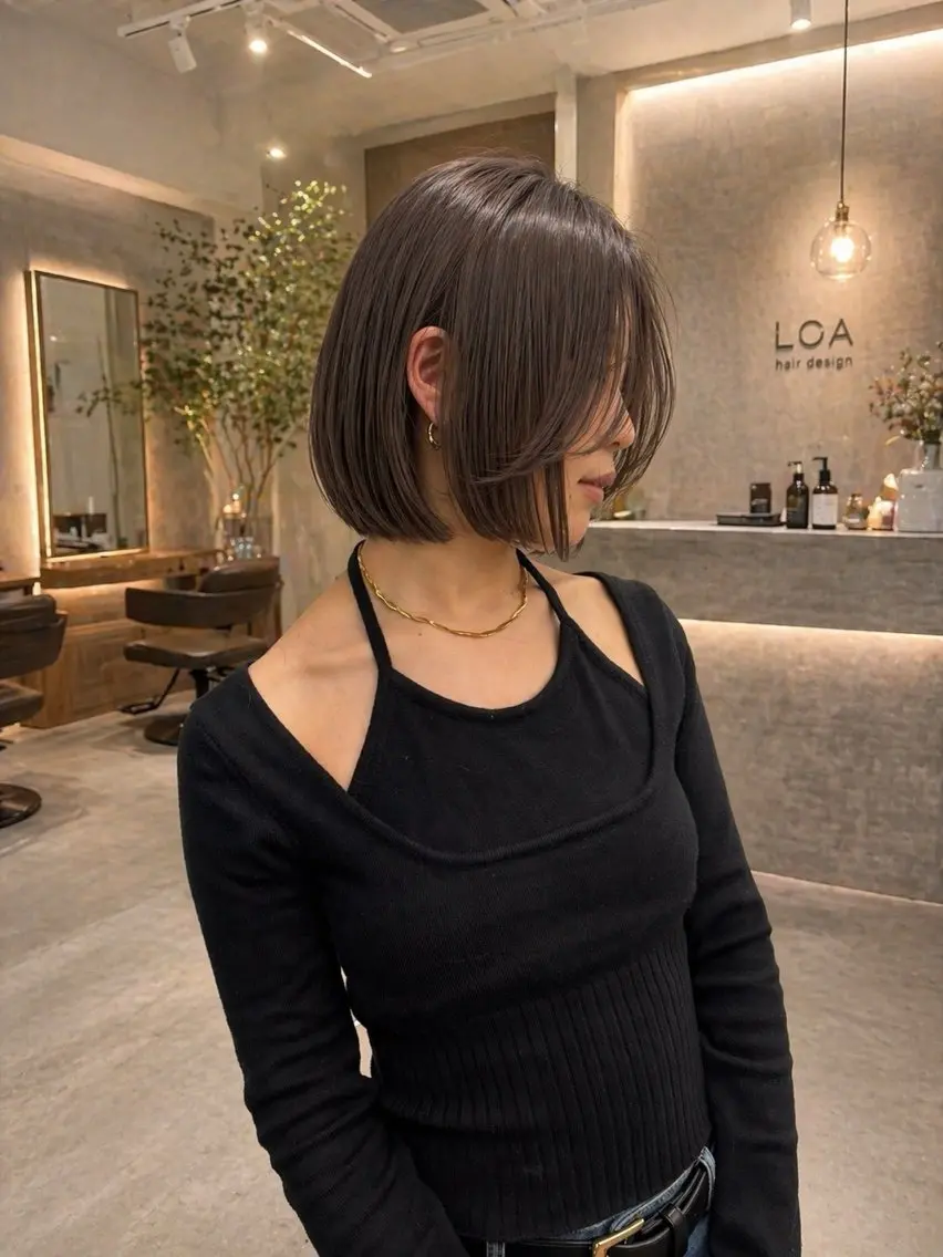 ショート カット ヘアカラー 縮毛矯正 韓国風/顔周り/レイ ヤー/北千住/凛太郎のヘアスタイル