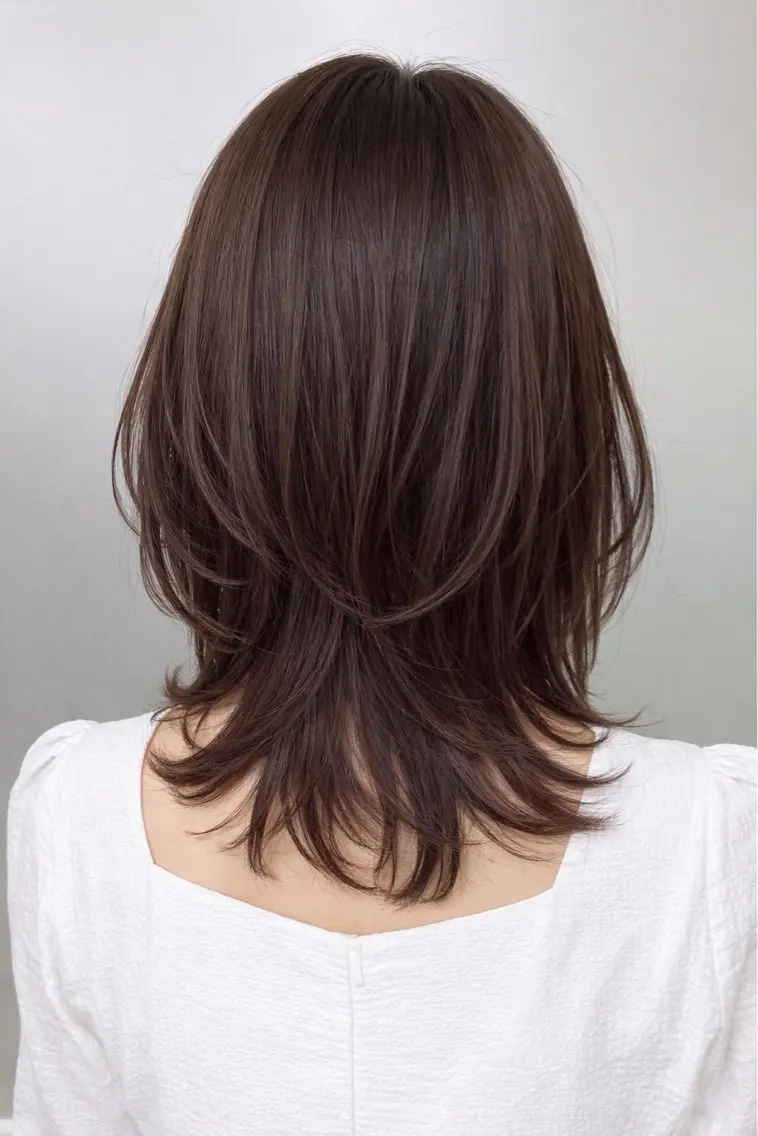 ミディアム ミディアムレイヤー レイヤーカット 似合わせカット⌇ヘア セット⌇A i‎🤍のヘアスタイル
