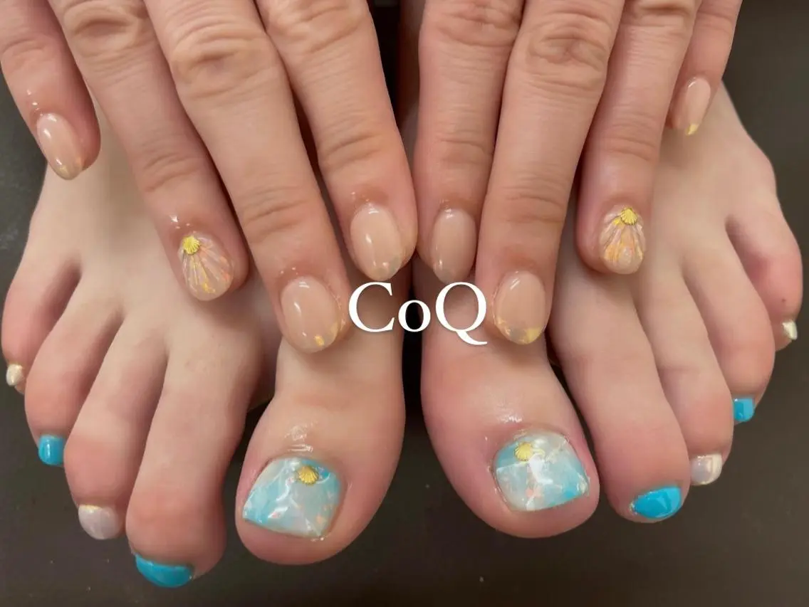 ネイル オーロラネイル nail salon Aymのネイルデザイン