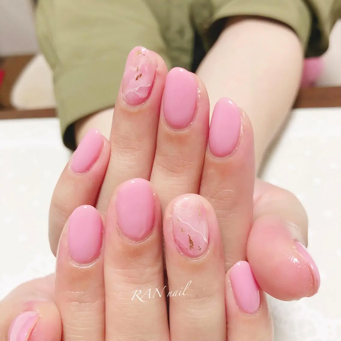 ネイル オフィスネイル ワンカラーネイル RAN nailのネイルデザイン