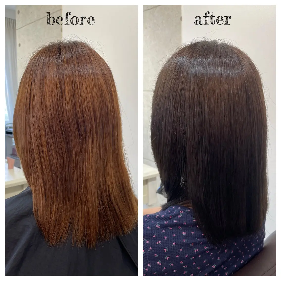 ミディアム カラー ダークグレー ダークグレージュ グレージュ ヘアカラー PutiLuca 浅川のヘアスタイル