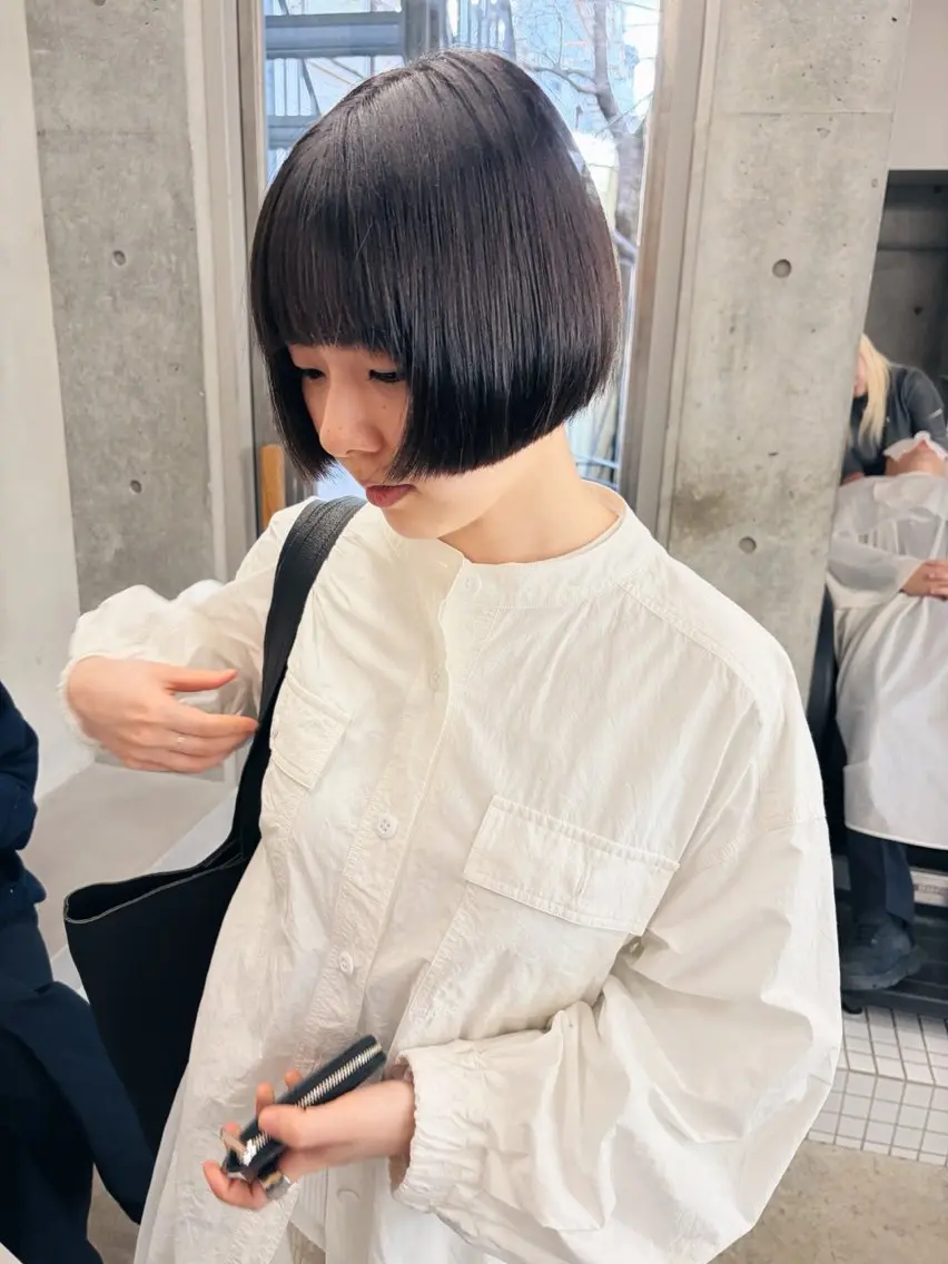 ショート 切りっぱなしボブ ボブ 前田ジュン /ショート/似合わせのヘアスタイル