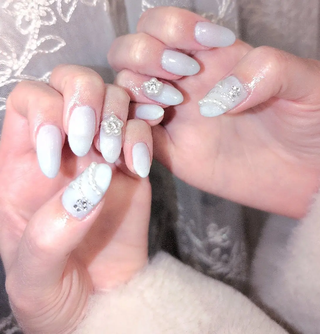 ネイル 長さ出し ジェルネイル 韓国ネイル マグネットネイル ニュアンスネイル I LOVE ME NAIL.。.:*♡のネイルデザイン