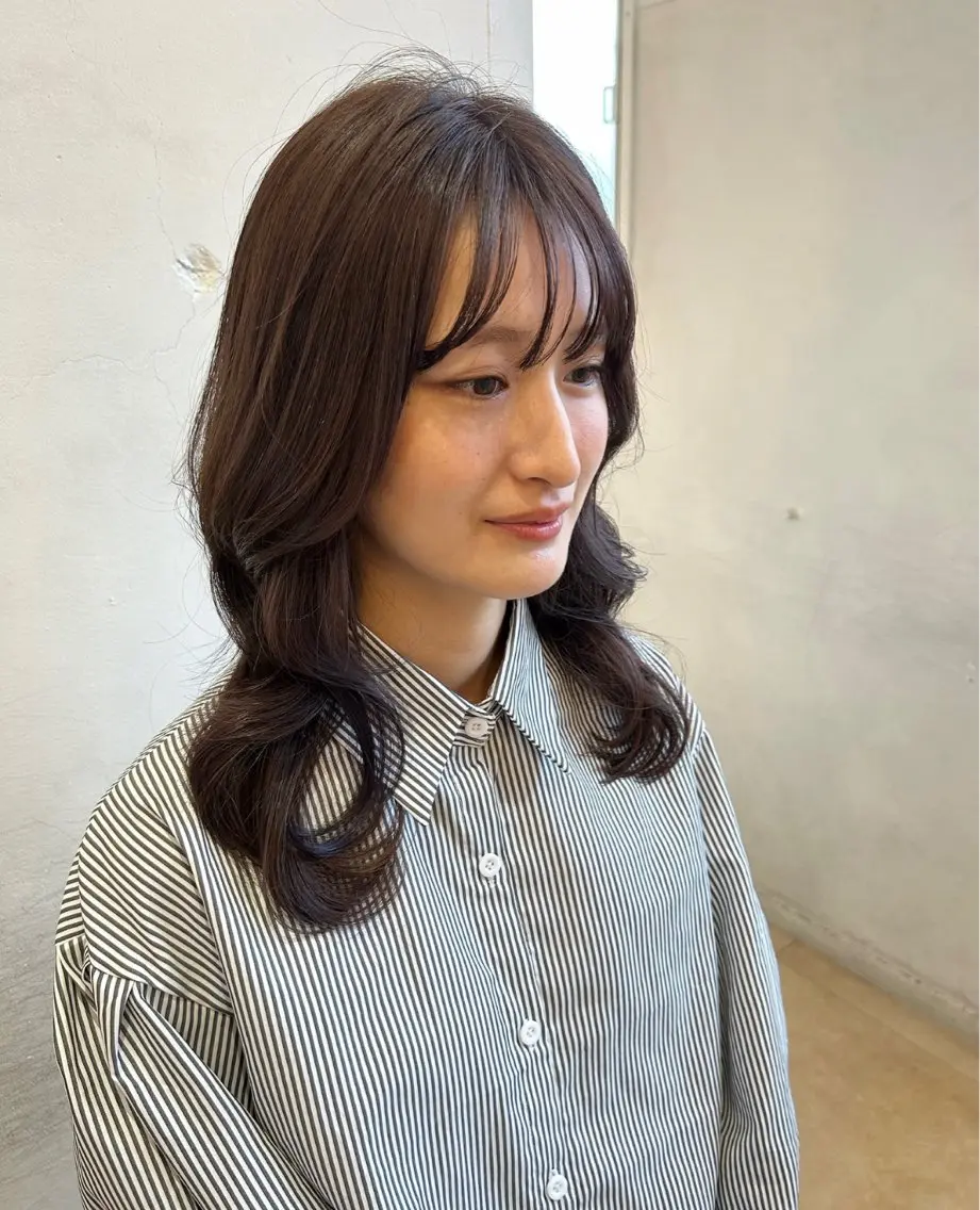 ロング カット ヘアカラー ゆうき あすかのヘアスタイル
