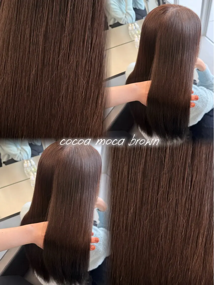 ロング カラー ブリーチ ブラウンカラー ダブルカラー モカブラウン 髪質改善 カット ヘアカラー トリートメント SOAR RIMIのヘアスタイル