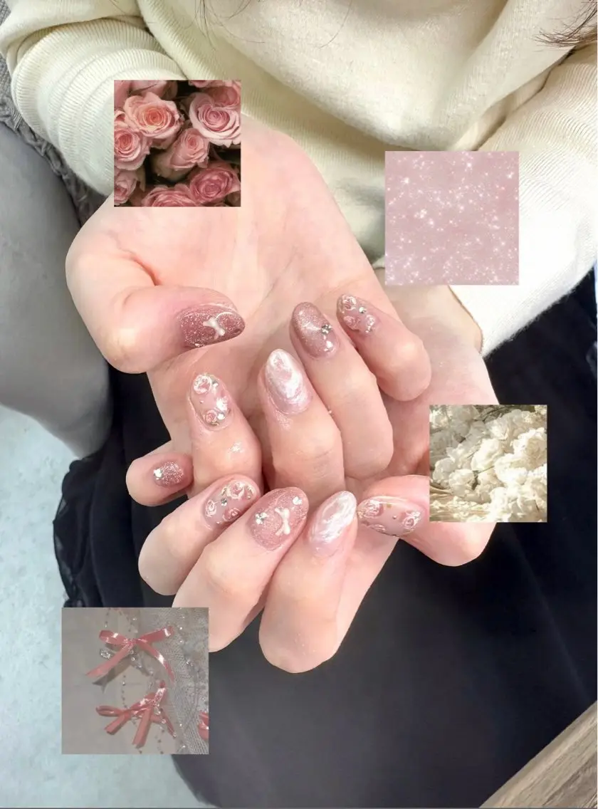 ネイル アートネイル フラッシュネイル 持ち込み ニュアンスネイル ハンドネイル フットネイル 中家 亜紗子のネイルデザイン