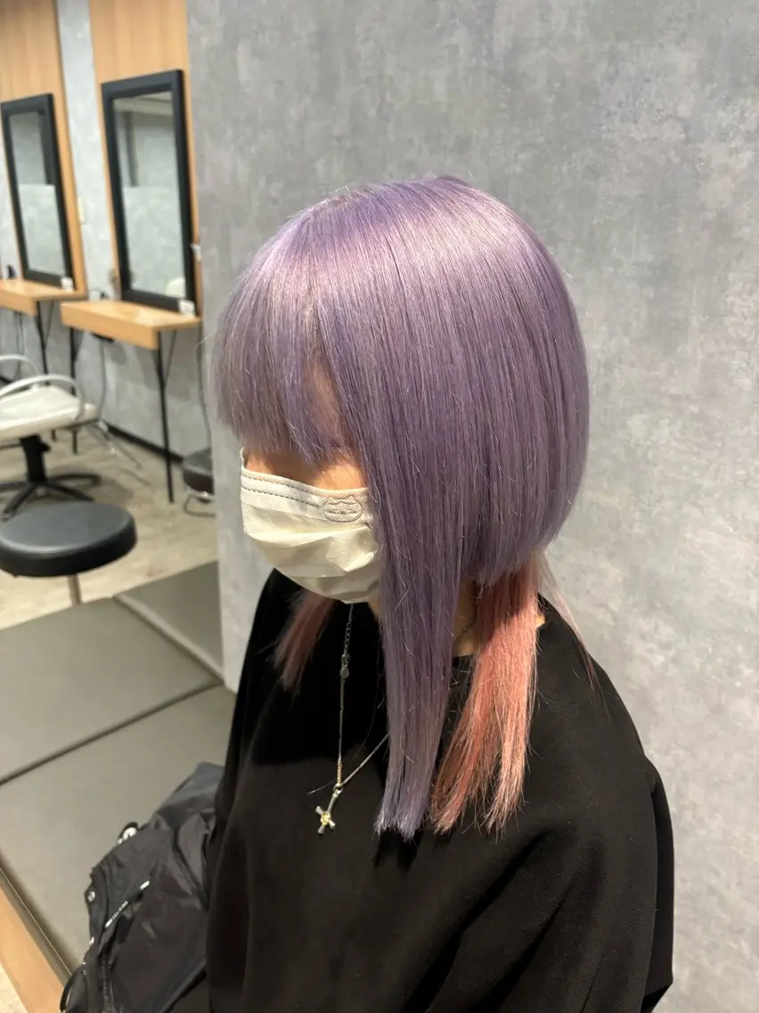 ミディアム ヘアカラー 🌐NATSUMI 🌐【寒色カラー】のヘアスタイル