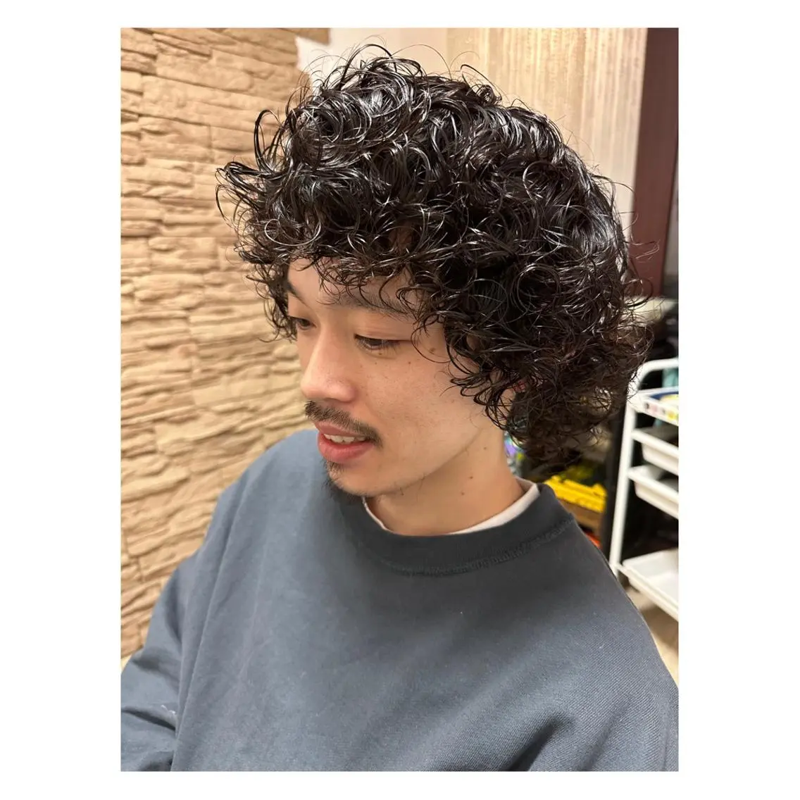 パーマ メンズ カット パーマ トリートメント メンズパーマ 次元のヘアスタイル