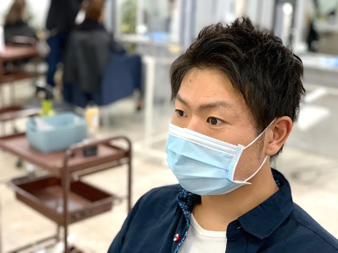 ショート カラー メンズ ハイライト&曲がる 縮毛矯正特化 玉置のヘアスタイル