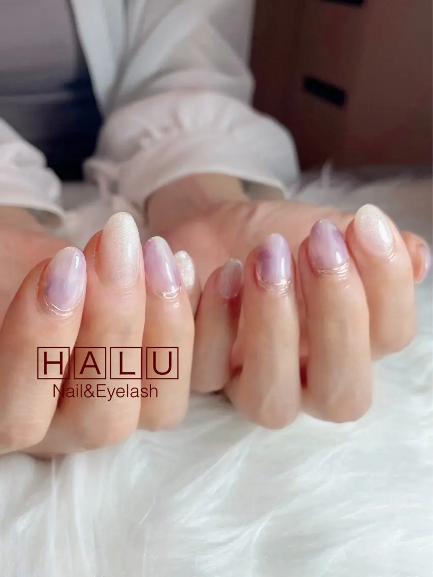 ネイル パープル HALU ハルのネイルデザイン