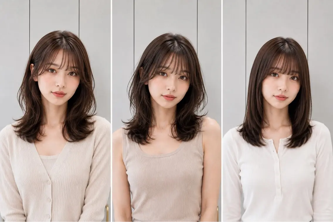 ミディアム トリートメント ミディアムレイヤー shion‎🤍のヘアスタイル